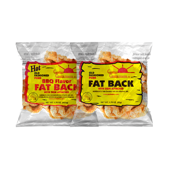 Fried Pork Fat Back Variety Pack - Box of 12