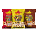 Old Time Fatback Skins - Variety Pack- 12 bags - 3 flavors