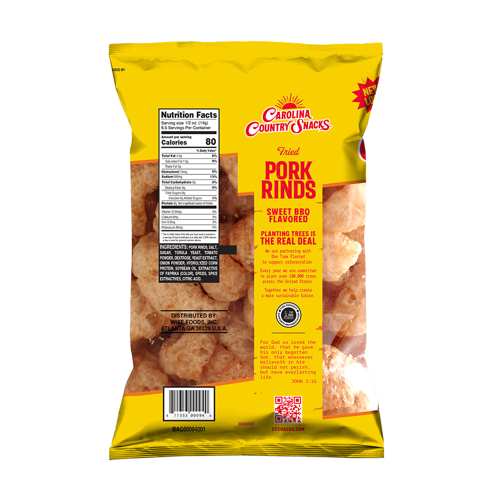 PorkSkins.com & ccsnacks.com | Carolina Country Snacks Sweet & Mild BBQ ...
