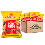 Carolina Country Snacks - Fried Pork Rinds Hot & Spicy, 1.75 oz (50g) - Crunchy Zero-Carb Snack, Keto-Friendly & Spicy Flavor