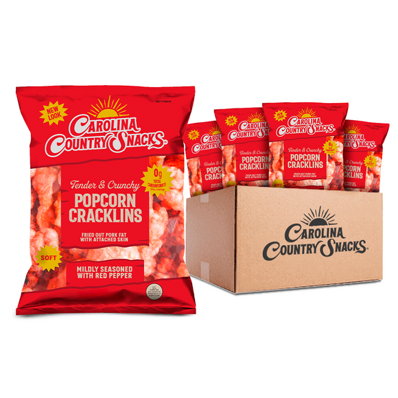 Popcorn Cracklins Red Pepper Box of 12