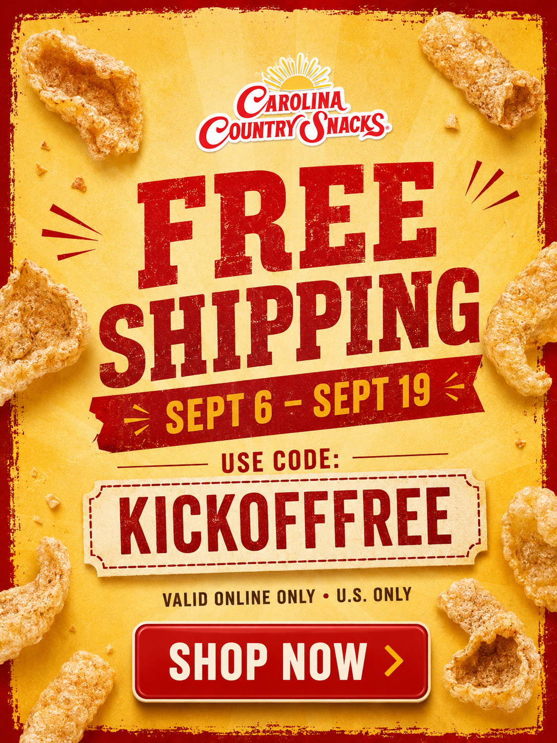 Carolina Country Snacks free shipping promotion
