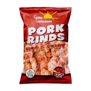 Hot & Spicy Fried Pork Rinds - Box of 24