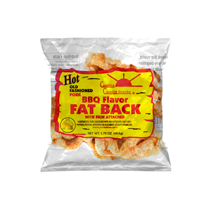 Hot BBQ Fried Pork Fat Back - Case of 48